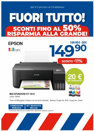 EPSON ET-1810 STAMPANTE MULTIFUNZIONE 